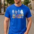Inclusion Isn't Scary SLP Halloween Sped Teacher Men's Casual T-Shirt Royal Blue