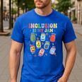 Inclusion Is My Jam SPED Teacher Special Education Life Men's Casual T-Shirt Royal Blue