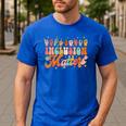 Inclusion Matters Groovy American Sign Language ASL Teacher For Men Women Men's Casual T-Shirt Royal Blue Inclusion Matters Groovy American Sign Language ASL Teacher For Men Women Men's Casual T-Shirt Royal Blue