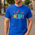 Infant Teacher Floral First Day Back To School Teaching Men's Casual T-Shirt Royal Blue Infant Teacher Floral First Day Back To School Teaching Men's Casual T-Shirt Royal Blue