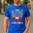 Instructional Assistant Loves Her Kids Teacher Assistant Men's Casual T-Shirt Royal Blue