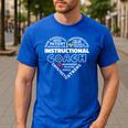 Instructional Coach Heart Teachers Appreciation Men's Casual T-Shirt Royal Blue Instructional Coach Heart Teachers Appreciation Men's Casual T-Shirt Royal Blue