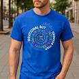 Irrational But Well Rounded Pi Day Math Teacher Student Geek Men's Casual T-Shirt Royal Blue