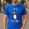 It's Fri-Yay Dabbing Penguin Friday Weekend Teacher Student Men's Casual T-Shirt Royal Blue It's Fri-Yay Dabbing Penguin Friday Weekend Teacher Student Men's Casual T-Shirt Royal Blue