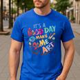 It's A Good Day To Make Some Art Artist Drawing Teacher Tees Men's Casual T-Shirt Royal Blue It's A Good Day To Make Some Art Artist Drawing Teacher Tees Men's Casual T-Shirt Royal Blue