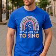 It's A Good Day To Sing Back To School Music Teacher Men's Casual T-Shirt Royal Blue