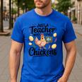 Just a Teacher Who Loves Chickens Chicken Farm Animal Lover Men's Casual T-Shirt Royal Blue Just a Teacher Who Loves Chickens Chicken Farm Animal Lover Men's Casual T-Shirt Royal Blue
