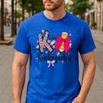 K Is For Kindergarten Teacher Coquette Bow Back To School Men's Casual T-Shirt Royal Blue K Is For Kindergarten Teacher Coquette Bow Back To School Men's Casual T-Shirt Royal Blue