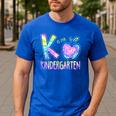 K Is For Kindergarten Teacher Tie Dye Back To School Kinder Men's Casual T-Shirt Royal Blue K Is For Kindergarten Teacher Tie Dye Back To School Kinder Men's Casual T-Shirt Royal Blue