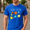 Kids Solar Systems Cute Planets Space Science Teacher School Men's Casual T-Shirt Royal Blue Kids Solar Systems Cute Planets Space Science Teacher School Men's Casual T-Shirt Royal Blue