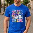 Kinder Boo Crew Kindergarten Teacher Student Halloween Men's Casual T-Shirt Royal Blue