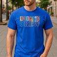 Kinder Crew Kindergarten Teacher First 1st Day Of School Men's Casual T-Shirt Royal Blue