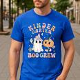 Kindergarten Boo Crew Halloween Floral Ghost Kinder Teacher Men's Casual T-Shirt Royal Blue