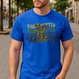 Kindergarten Camo Camouflage Boy Teacher Back To School Men's Casual T-Shirt Royal Blue