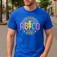 Kindergarten Rocks ABCD Back To School Rock Teacher Men's Casual T-Shirt Royal Blue Kindergarten Rocks ABCD Back To School Rock Teacher Men's Casual T-Shirt Royal Blue