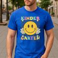 Kindergarten Squad Smile Face Teachers Kids Back To School Men's Casual T-Shirt Royal Blue Kindergarten Squad Smile Face Teachers Kids Back To School Men's Casual T-Shirt Royal Blue