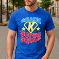 Kindergarten Super Squad Superhero Teacher Team Men Women Girls Kids Men's Casual T-Shirt Royal Blue Kindergarten Super Squad Superhero Teacher Team Men Women Girls Kids Men's Casual T-Shirt Royal Blue