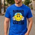 Kindergarten Teacher Hippie Smile Face Back School Men's Casual T-Shirt Royal Blue Kindergarten Teacher Hippie Smile Face Back School Men's Casual T-Shirt Royal Blue
