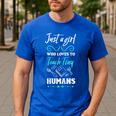 Kindergarten Teacher Shirt Humor Preschool Teacher Men's Casual T-Shirt Royal Blue