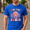 Kiss Your Brain Valentines Test Day Teacher Squad Kids Men's Casual T-Shirt Royal Blue Kiss Your Brain Valentines Test Day Teacher Squad Kids Men's Casual T-Shirt Royal Blue