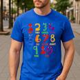 Learning Math Numbers Counting Back To School Teacher For Men Women Girls Kids Men's Casual T-Shirt Royal Blue Learning Math Numbers Counting Back To School Teacher For Men Women Girls Kids Men's Casual T-Shirt Royal Blue