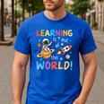 Learning Is Out Of This World Space Back To School Teacher Men's Casual T-Shirt Royal Blue Learning Is Out Of This World Space Back To School Teacher Men's Casual T-Shirt Royal Blue