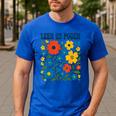 Leer Es Poder Cute Floral Boho Spanish Teacher Reading Men's Casual T-Shirt Royal Blue Leer Es Poder Cute Floral Boho Spanish Teacher Reading Men's Casual T-Shirt Royal Blue