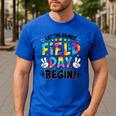 Let The Games Field Day Begin Tie Dye Adults Teacher Kids Men's Casual T-Shirt Royal Blue