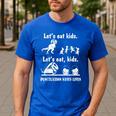 Let's Eat Kids Fun Dinosaurs Grammar Teacher Men's Casual T-Shirt Royal Blue