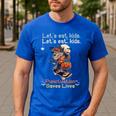 Let's Eat Kids Grammar Werewolf Halloween Teacher Men's Casual T-Shirt Royal Blue Let's Eat Kids Grammar Werewolf Halloween Teacher Men's Casual T-Shirt Royal Blue