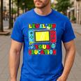 Level Up Your Education Gaming Inspired Teacher Gamers Men's Casual T-Shirt Royal Blue Level Up Your Education Gaming Inspired Teacher Gamers Men's Casual T-Shirt Royal Blue