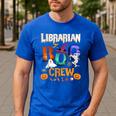 Librarian Boo Crew Teacher Student Halloween Costume Men's Casual T-Shirt Royal Blue Librarian Boo Crew Teacher Student Halloween Costume Men's Casual T-Shirt Royal Blue