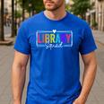 Library Squad Team Librarian Teacher Book Lover Men's Casual T-Shirt Royal Blue Library Squad Team Librarian Teacher Book Lover Men's Casual T-Shirt Royal Blue
