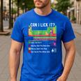 Can I Lick It Periodic Table Chart Science Teacher Cool Meme Men's Casual T-Shirt Royal Blue