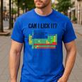 Can I Lick It Periodic Table Chart Science Teacher Men's Casual T-Shirt Royal Blue