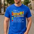 Can I Lick It Periodic Table Chemistry Teachers Men's Casual T-Shirt Royal Blue