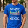 Can I Lick It Periodic Table Of Elements Science Teacher Men's Casual T-Shirt Royal Blue Can I Lick It Periodic Table Of Elements Science Teacher Men's Casual T-Shirt Royal Blue