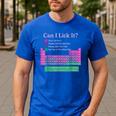 Can I Lick It Periodic Table Teacher Student Kids Men's Casual T-Shirt Royal Blue