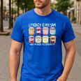 Literacy Is My Jam And I'm Here To Spread Literacy Teacher Men's Casual T-Shirt Royal Blue Literacy Is My Jam And I'm Here To Spread Literacy Teacher Men's Casual T-Shirt Royal Blue