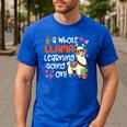 Llama Learning Teachers Students Alpaca Lover Back To School Men's Casual T-Shirt Royal Blue Llama Learning Teachers Students Alpaca Lover Back To School Men's Casual T-Shirt Royal Blue