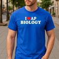 I Love AP Biology I Heart AP Biology Teachers Students For Men Women Kids Men's Casual T-Shirt Royal Blue