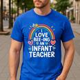I Love Bee-Ing An Infant Teacher Toddler Teaching Men's Casual T-Shirt Royal Blue
