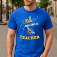 I Love Bee-Ing A Teacher Honey Bee Job Profession Men's Casual T-Shirt Royal Blue