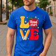 Love Headstart Head Start Teachers First Day Of School Men's Casual T-Shirt Royal Blue Love Headstart Head Start Teachers First Day Of School Men's Casual T-Shirt Royal Blue