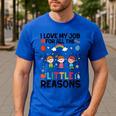 Love Job For Little Reasons Daycare Teacher Graphic Men's Casual T-Shirt Royal Blue