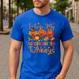 I Love My Kindergarten Turkeys Thanksgiving Teacher Students Men's Casual T-Shirt Royal Blue I Love My Kindergarten Turkeys Thanksgiving Teacher Students Men's Casual T-Shirt Royal Blue