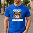 I Love Math It Makes People Cry Math Teacher Men's Casual T-Shirt Royal Blue I Love Math It Makes People Cry Math Teacher Men's Casual T-Shirt Royal Blue
