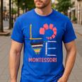 Love Montessori Education Math Teacher Men's Casual T-Shirt Royal Blue Love Montessori Education Math Teacher Men's Casual T-Shirt Royal Blue