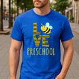 Love Preschool Back To School Yellow Bee Preschool Teacher For Men Women Girls Kids Men's Casual T-Shirt Royal Blue Love Preschool Back To School Yellow Bee Preschool Teacher For Men Women Girls Kids Men's Casual T-Shirt Royal Blue