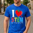 I Love STEM Student Teacher 1st Day Of School Back To School Men's Casual T-Shirt Royal Blue I Love STEM Student Teacher 1st Day Of School Back To School Men's Casual T-Shirt Royal Blue